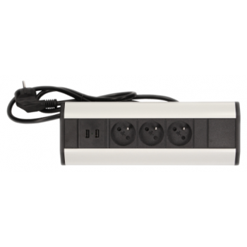 GNIAZDO MEBLOWE ORNO OR-AE-1360 3x2P+Z 230VAC +USB